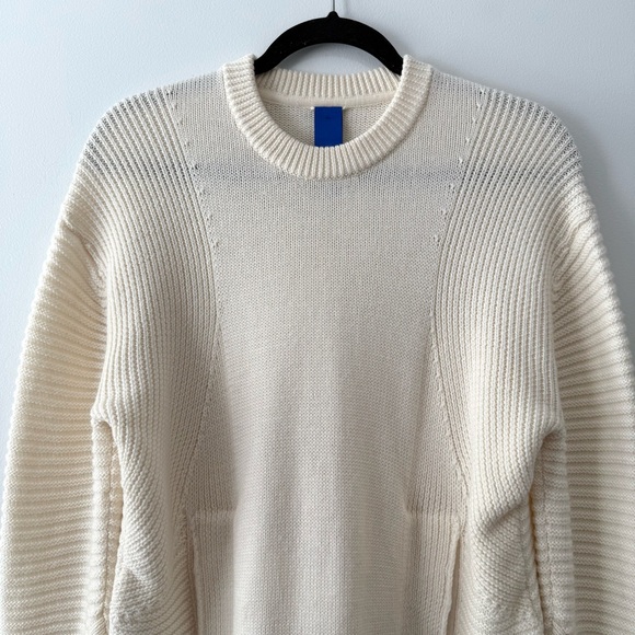 Kit and Ace Ash Merino Wool Crewneck Sweater Cream Wool Knit Sz XS/S - Picture 4 of 11
